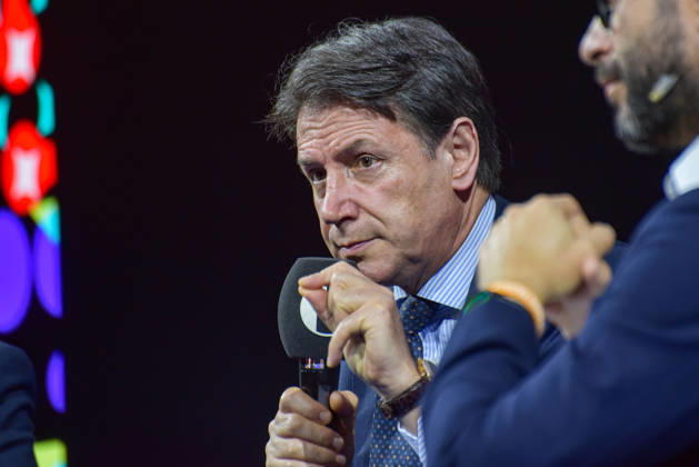 October 11, 2026, Rome, Rome, Italy: Movimento 5 Stelle President Giuseppe Conte speaks during the panel Faccia a Faccia con i politici at the Rumore Festival 2026 at Acquario Romano in Rome on October 11, 2026. Rome Italy - ZUMAn299 20261011_zip_n299_002 Copyright: xVincenzoxNuzzolesex