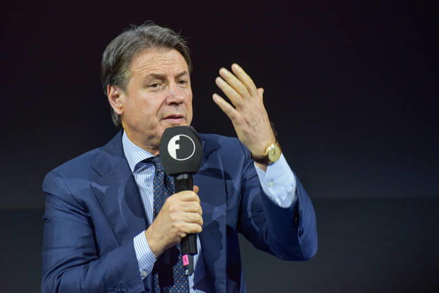 October 11, 2026, Rome, Rome, Italy: Movimento 5 Stelle President Giuseppe Conte speaks during the panel Faccia a Faccia con i politici at the Rumore Festival 2026 at Acquario Romano in Rome on October 11, 2026. Rome Italy - ZUMAn299 20261011_zip_n299_008 Copyright: xVincenzoxNuzzolesex