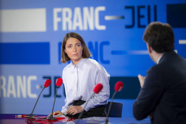 CGT General Secretary Sophie Binet Franc Jeu - Paris CGT General Secretary Sophie Binet during an interview at Franc Jeu on France 2 channel in Paris, France on October 11, 2026.Photo by Eliot Blondet ABACAPRESS.COM Paris France France  Copyright: xBlondetxEliot ABACAx