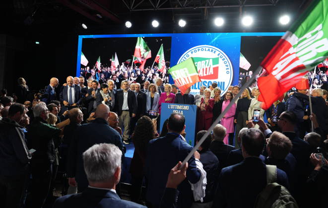 IPA89549822 - Milan, October 11, 2026, Forza Italia Event: The Optimism of Will at the East End Studios on Via Mecenate with Antonio Tajani Copyright: xDuilioxPiaggesix xDuilioxPiaggesix IPA89549822