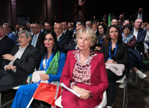 IPA89549630 - Milan, October 11, 2026, Forza Italia Event: *The Optimism of Will* at the East End Studios on Via Mecenate with Stefania Craxi Copyright: xDuilioxPiaggesix xDuilioxPiaggesix IPA89549630