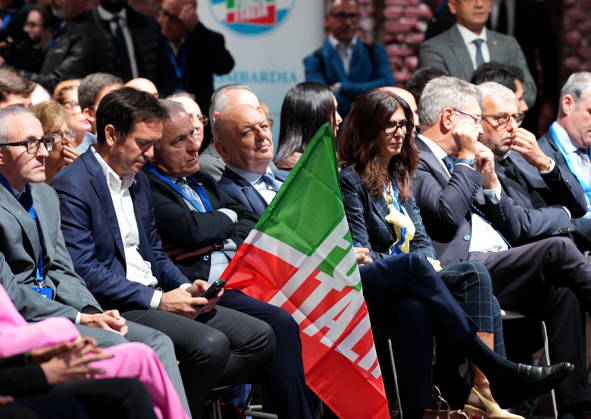 IPA89549632 - Milan, October 11, 2026, Forza Italia Event: The Optimism of Will at the East End Studios on Via Mecenate with Gilberto Cattaneo, Pichetto, and Fratin Copyright: xDuilioxPiaggesix xDuilioxPiaggesix IPA89549632