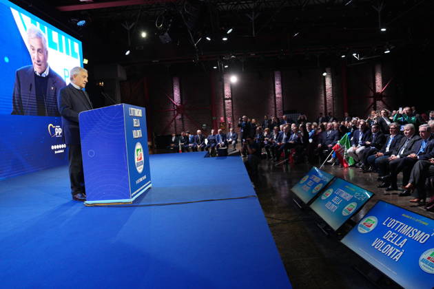 IPA89549681 - Milan, October 11, 2026, Forza Italia Event: The Optimism of Will at the East End Studios on Via Mecenate with Antonio Tajani  Copyright: xDuilioxPiaggesix xDuilioxPiaggesix IPA89549681