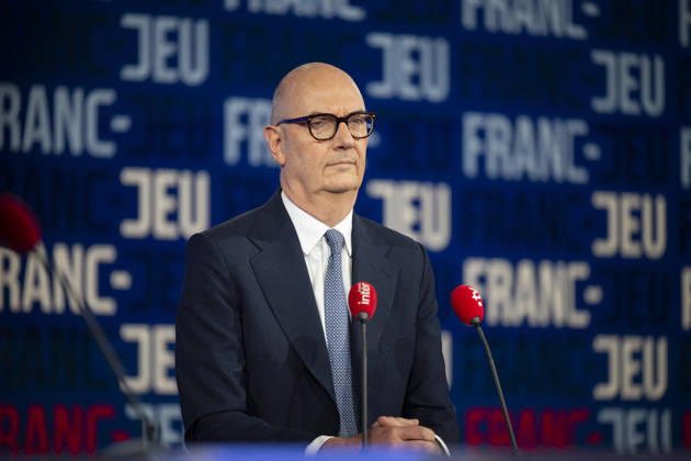 French Economy Minister Roland Lescure Franc Jeu - Paris French Economy Minister Roland Lescure during an interview at Franc Jeu on France 2 channel in Paris, France on October 11, 2026.Photo by Eliot Blondet ABACAPRESS.COM Paris France France  Copyright: xBlondetxEliot ABACAx
