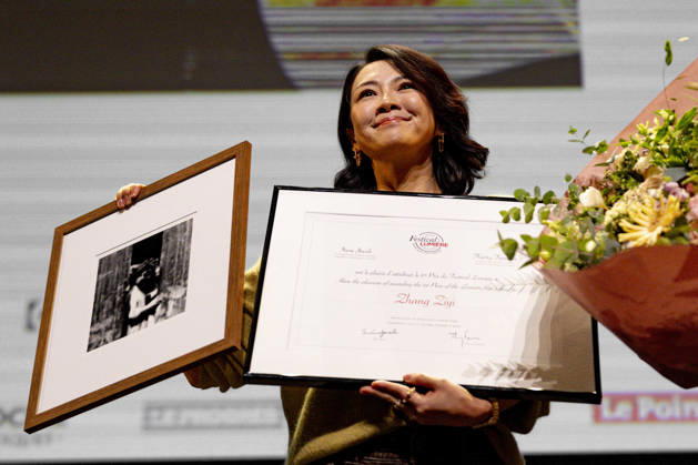 PEOPLE: Festival Lumiere - Lyon 11 10 2026 Zhang Ziyi receives the Lumiere Award, as well as a still from a film directed by the Lumiere brothers at the 18th Lumiere Film Festival Lumiere in Lyon (France) on October 11, 2026. Photo by Sandrine Thesillat PsNewZ  Copyright: xSandrinexThesillatx