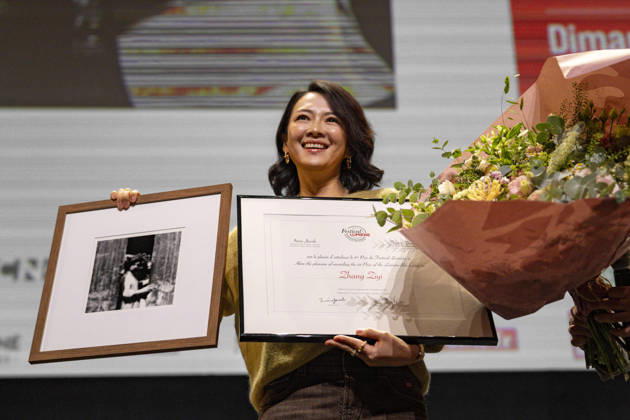 PEOPLE: Festival Lumiere - Lyon 11 10 2026 Zhang Ziyi receives the Lumiere Award, as well as a still from a film directed by the Lumiere brothers at the 18th Lumiere Film Festival Lumiere in Lyon (France) on October 11, 2026. Photo by Sandrine Thesillat PsNewZ  Copyright: xSandrinexThesillatx