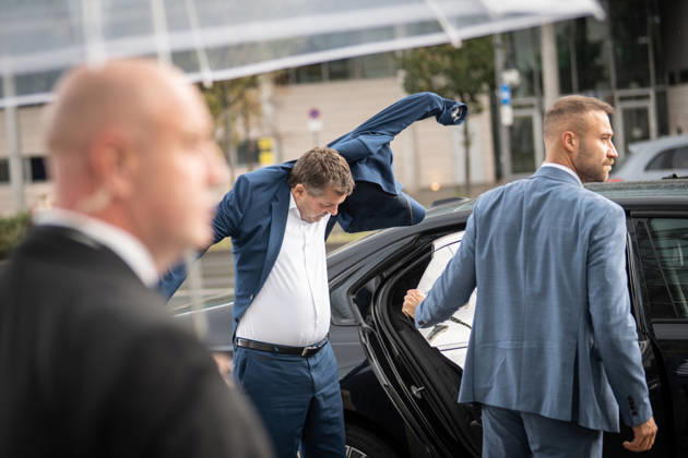 Ministerpräsident und Fraktionschef in Sachsen-Anhalt, Sven Schulze, bei seiner Ankunft am Konrad-Adenauer-Haus;Präsidiumsklausurtagung der CDU Deutschlands in Berlin, Oktober 2026, Berlin Berlin Deutschland Konrad-Adenauer-Haus