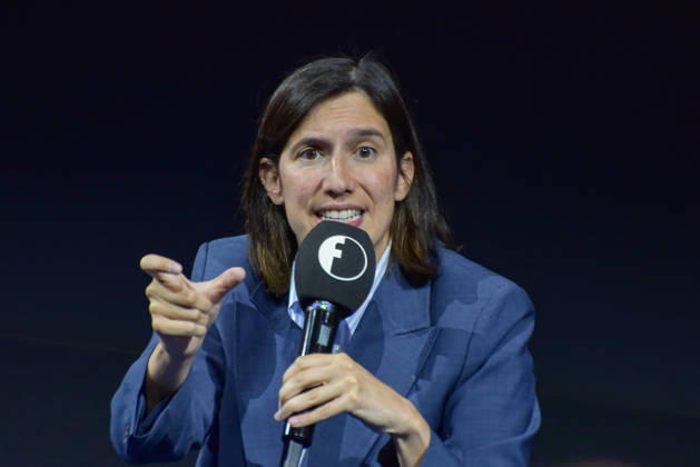 Political leaders Elly Schlein, Giuseppe Conte, Nicola Fratoianni, and Giovanni Donzelli take part in the panel Faccia a Faccia con i politici with Fanpage.it journalists during the Rumore Festival 2026 at Acquario Romano. - 11 Oct 2026 Partito Democratico Secretary Elly Schlein speaks during the panel Faccia a Faccia con i politici at the Rumore Festival 2026 at Acquario Romano in Rome. Rome Italy Copyright: xVincenzoxNuzzolesex xSOPAxImagesx vnuzzolese_2026_10_11_40