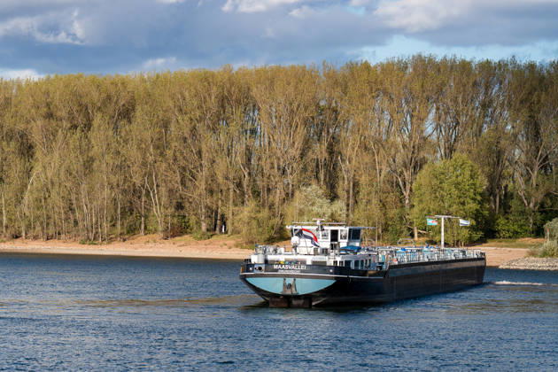 Havarierter Tanker mit 250 Tonnen Wasserstoff frei vierte Festfahrung auf dem Rhein Begleitung durch WSA und Wasserschutzpolizei Am 11.10.2026 gegen 07:00 Uhr fuhr sich ein Tankmotorschiff auf dem Rhein bei Ludwigshöhe in Höhe von Rheinkilometer 474,00 fest. Das Schiff war mit 250 Tonnen Wasserstoff beladen, auf Talfahrt und kam an der linksrheinischen Seite der Fahrrinne fest. Es war die vierte Festfahrung von Großfahrzeugen in diesem Bereich seit dem Vormittag des 10.10.2026. Im Laufe des Nachmittags befreite sich das Schiff, fuhr zunächst weiter nach Nierstein, wendete dort und fuhr zurück, begleitet von einem Arbeitsschiff des WSA Rhein und der Wasserschutzpolizei. Nierstein BWS Rhein Rheinland-Pfalz Deutschland