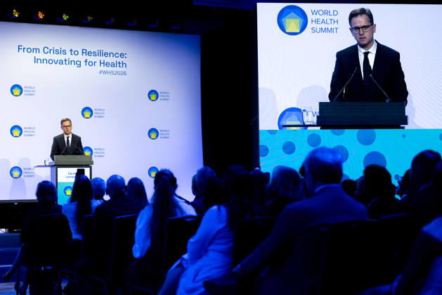 World Health Summit 2026 Weltgesundheitsgipfel. Deutschland, Berlin am 11. Oktober 2026: Gesundheitsminister Dr. Carsten Linnemann (CDU) hält eine Keynote-Rede auf dem World Health Summit.