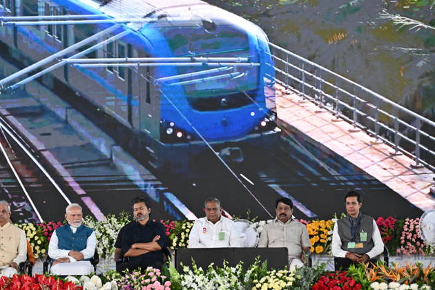 Indian Politics CHENNAI METRO PHASE-II INAUGURATION & JOINT RIDE CHENNAI, TAMIL NADU: Prime Minister Narendra Modi alongside Tamil Nadu Chief Minister C. Joseph Vijay waves to the gathering during the flagging-off ceremony of the Phase II network of the Chennai Metro Rail Project at the Porur Bypass Metro Rail Station on Sunday, October 11, 2026. PM Modi and CM Vijay subsequently undertook a joint metro ride from Porur Bypass Station to Poonamallee Bypass Station and back, marking the official opening of the ₹4,900-crore, 14.6-km Poonamallee Vadapalani elevated stretch. The high-profile event marked the first joint public appearance of the two leaders following Vijay s recent victory in the Tamil Nadu Assembly elections. Chennai INDIA Copyright: xSeshadrixSukumarx