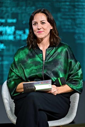 Frankfurter Buchmesse 2026. Moderatorin Nina Mavis Brunner am 11.10.2026 auf der Frankfurter Buchmesse. 20261011MWI156062