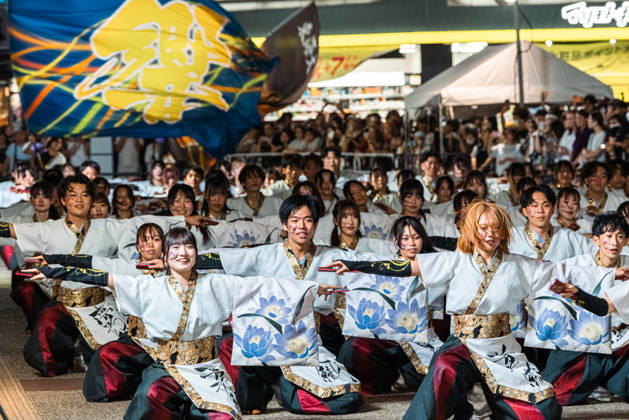 General view, October 11, 2026 - Dancers perform during the main festival of the 27th Tokyo Yosakoi Festival in Ikebukuro, Tokyo, Japan, on October 11, 2026. Held as part of Fukuro Matsuri, the annual dance festival brings together approximately 100 teams and 5,000 performers from across Japan, filling the streets with colorful costumes, synchronized choreography, and energetic yosakoi performances. aflo_355102639
