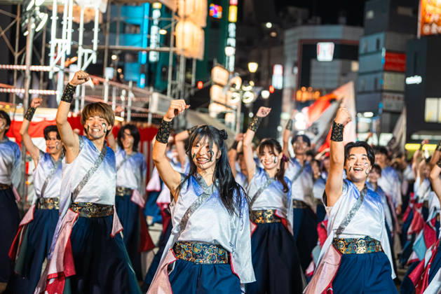 General view, October 11, 2026 - Dancers perform during the main festival of the 27th Tokyo Yosakoi Festival in Ikebukuro, Tokyo, Japan, on October 11, 2026. Held as part of Fukuro Matsuri, the annual dance festival brings together approximately 100 teams and 5,000 performers from across Japan, filling the streets with colorful costumes, synchronized choreography, and energetic yosakoi performances. aflo_355103947