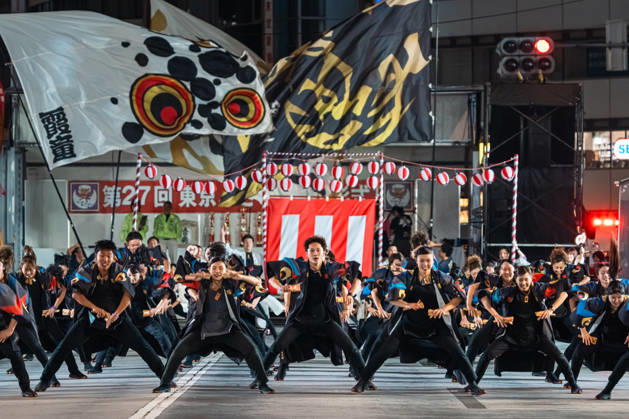 General view, October 11, 2026 - Dancers perform during the main festival of the 27th Tokyo Yosakoi Festival in Ikebukuro, Tokyo, Japan, on October 11, 2026. Held as part of Fukuro Matsuri, the annual dance festival brings together approximately 100 teams and 5,000 performers from across Japan, filling the streets with colorful costumes, synchronized choreography, and energetic yosakoi performances. aflo_355106766