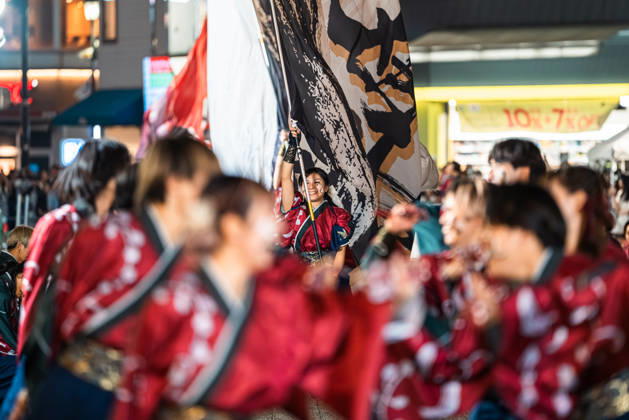 General view, October 11, 2026 - Dancers perform during the main festival of the 27th Tokyo Yosakoi Festival in Ikebukuro, Tokyo, Japan, on October 11, 2026. Held as part of Fukuro Matsuri, the annual dance festival brings together approximately 100 teams and 5,000 performers from across Japan, filling the streets with colorful costumes, synchronized choreography, and energetic yosakoi performances. aflo_355107102