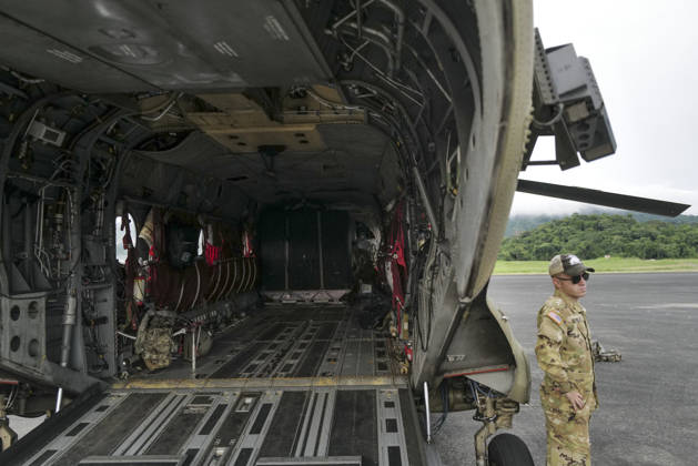 US military personnel organize humanitarian aid supplies in Panama PANAMA PACIFICO, PANAMA - OCTOBER 11: U.S. Armed Forces personnel are seen on the runway at Panama Pacifico International Airport in Panama on October 11, 2026. The U.S. Southern Command is supporting humanitarian relief operations following a 7.7-magnitude earthquake that struck Panama on Friday. Mauricio Valenzuela Anadolu Panama Pacifico Panama. Editorial use only. Please get in touch for any other usage.  Copyright: x2026xAnadoluxMauricioxValenzuelax