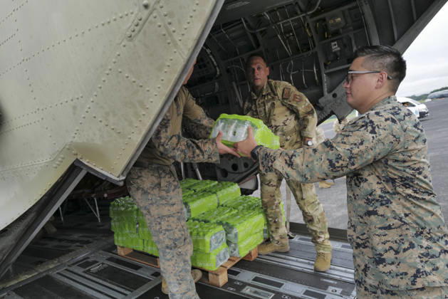 US military personnel organize humanitarian aid supplies in Panama PANAMA PACIFICO, PANAMA - OCTOBER 11: U.S. military personnel load humanitarian aid supplies onto a military helicopter at Panama Pacifico International Airport in Panama on October 11, 2026. The U.S. Southern Command is coordinating emergency relief operations to deliver food, water, and essential supplies to communities affected by Friday’s devastating 7.7-magnitude earthquake. Mauricio Valenzuela Anadolu Panama Pacifico Panama. Editorial use only. Please get in touch for any other usage.  Copyright: x2026xAnadoluxMauricioxValenzuelax