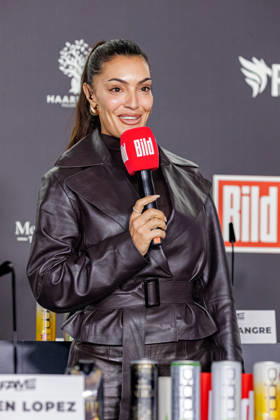 11.10.2026. Essen. Valentina Maceri bei der Pressekonferenz zum Fame Fighting 4 Promiboxen. Essen Atlantic Hotel Nordrhein-Westfalen Deutschland