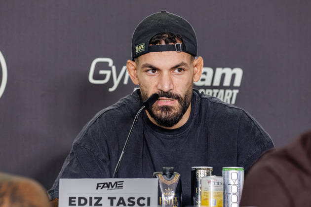 11.10.2026. Essen. Ediz Tasci bei der Pressekonferenz zum Fame Fighting 4 Promiboxen. Essen Atlantic Hotel Nordrhein-Westfalen Deutschland