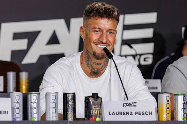 11.10.2026. Essen. Laurenz Pesch bei der Pressekonferenz zum Fame Fighting 4 Promiboxen. Essen Atlantic Hotel Nordrhein-Westfalen Deutschland