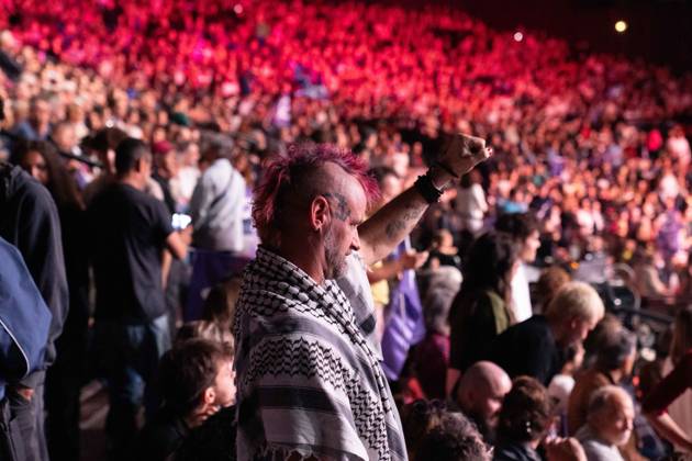 October 11, 2026, Clermont-Ferrand, Auvergne-Rho Ne-Alpes, France: CLERMONT-FERRAND, FRANCE - OCTOBER 11, 2026: Jean-Luc Melenchon, leader of the far-left party La France Insoumise (LFI) and 2027 presidential candidate, delivers a speech during a major political rally at the Zenith d Auvergne in Clermont-Ferrand, France, on October 11, 2026. Around 10,000 supporters gathered at the venue to attend the campaign event. Clermont-Ferrand France - ZUMAa252 20261011_zip_a252_016 Copyright: xDavidxAllignonx
