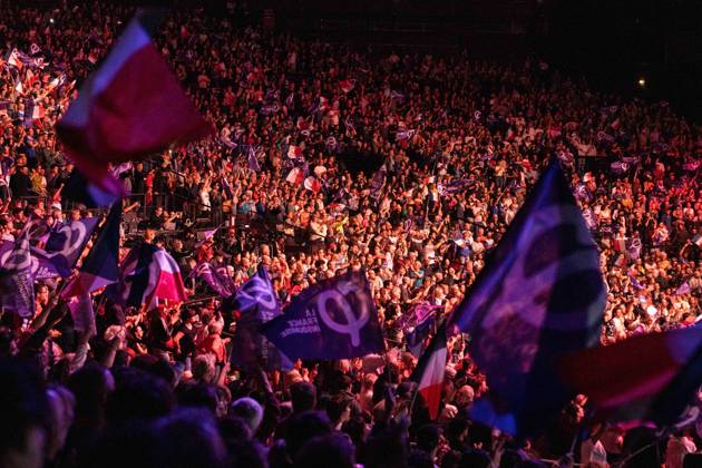 October 11, 2026, Clermont-Ferrand, Auvergne-Rho Ne-Alpes, France: CLERMONT-FERRAND, FRANCE - OCTOBER 11, 2026: Jean-Luc Melenchon, leader of the far-left party La France Insoumise (LFI) and 2027 presidential candidate, delivers a speech during a major political rally at the Zenith d Auvergne in Clermont-Ferrand, France, on October 11, 2026. Around 10,000 supporters gathered at the venue to attend the campaign event. Clermont-Ferrand France - ZUMAa252 20261011_zip_a252_017 Copyright: xDavidxAllignonx