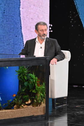 IPA89573728 - Milan, TV Show Che Tempo Che Fa - Nove. Pictured: Michele Serra  Copyright: xTe-Cox xComi Terenghix IPA89573728