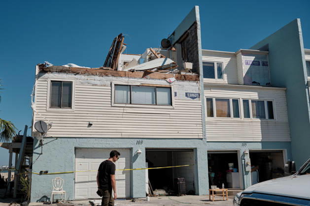 October 11, 2026, Pensacola Beach, Florida, U.S: October 11, 2026 Pensacola Beach, Florida USA: a destroyed bathroom from a storm damaged apartment complex after the arrival of Hurricane Isaias. Pensacola Beach U.S - ZUMAa14_ 20261011_zaf_a14_001 Copyright: xDanxAndersonx