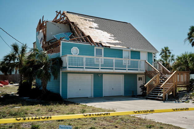October 11, 2026, Pensacola Beach, Florida, U.S: October 11, 2026 Pensacola Beach, Florida USA: A storm damaged home after the arrival of Hurricane Isaias. Pensacola Beach U.S - ZUMAa14_ 20261011_zaf_a14_018 Copyright: xDanxAndersonx