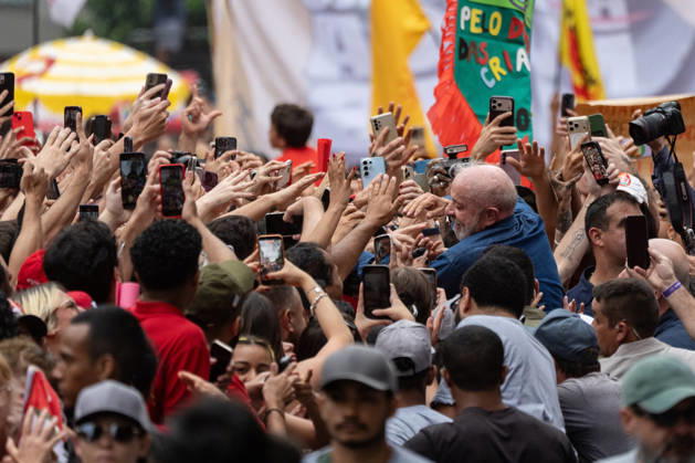 October 11, 2026, Sao Paulo, Sao Paulo, Brazil: Brazilian President LUIZ INÃCIO LULA DA SILVA of the Workers Party (PT) attends a rally with supporters in Sao Paulo. Sao Paulo Brasil - ZUMAl146 20261011_aaf_l146_015 Copyright: xPauloxLopesx