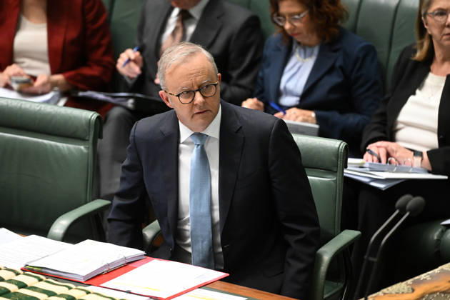 QUESTION TIME, Australian Prime Minister Anthony Albanese reacts during Question Time in the House of Representatives at Parliament House in Canberra, Monday, October 12, 2026. ( NO ARCHIVING CANBERRA AUSTRALIAN CAPITAL TERRITORY Australia  Copyright: xLUKASxCOCHx 20261012159501695808
