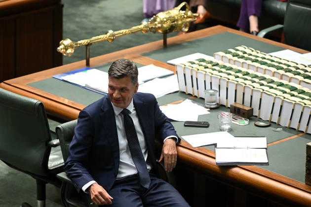QUESTION TIME, Australian Opposition Leader Angus Taylor reacts during Question Time in the House of Representatives at Parliament House in Canberra, Monday, October 12, 2026. ( NO ARCHIVING CANBERRA AUSTRALIAN CAPITAL TERRITORY Australia  Copyright: xLUKASxCOCHx 20261012175729790793