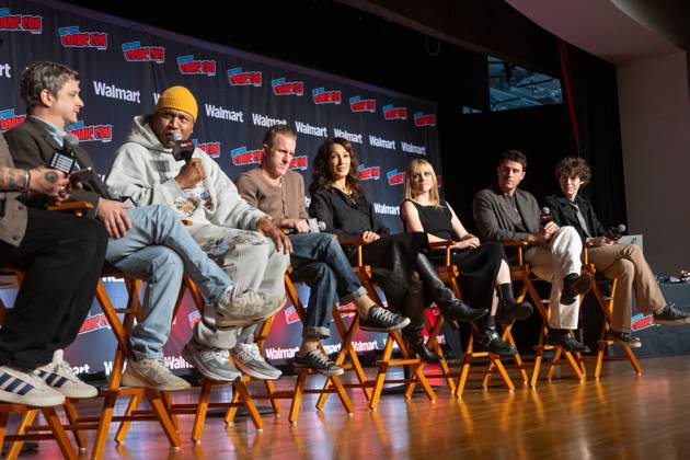 October 11, 2026, New York, New York, United States: (L-R) Byron Balasco, LL COOL J, Scott Caan, Jennifer Beals, Jacqueline Byers, Shane Harper, Devin Druid speak at a panel discussion for CBS new series NCIS: NEW YORK.during New York Comic Con 2026 at The Jacob K. Javits Convention Center on October 11, 2026 in New York City. New York United States - ZUMAs197 20261011_aaa_s197_349 Copyright: xRonxAdarx