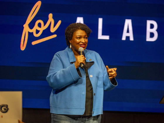 October 11, 2026, Huntsville, Alabama, USA: Political activist and former Georgia House of Representatives minority leader STACEY ABRAMS addresses a rally in support of Doug Jones candidacy for governor of Alabama. Huntsville USA  - ZUMAd155 20261011_znp_d155_023 Copyright: xSuexDorfmanx