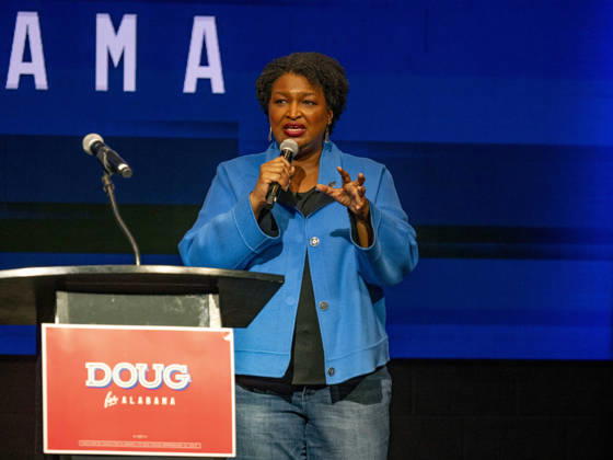 October 11, 2026, Huntsville, Alabama, USA: Political activist and former Georgia House of Representatives minority leader STACEY ABRAMS addresses a rally in support of Doug Jones candidacy for governor of Alabama. Huntsville USA - ZUMAd155 20261011_znp_d155_025 Copyright: xSuexDorfmanx