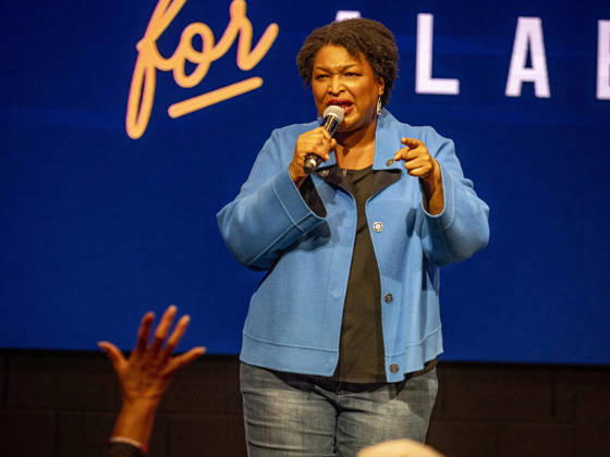 October 11, 2026, Huntsville, Alabama, USA: Political activist and former Georgia House of Representatives minority leader STACEY ABRAMS addresses a rally in support of Doug Jones candidacy for governor of Alabama. Huntsville USA - ZUMAd155 20261011_znp_d155_027 Copyright: xSuexDorfmanx