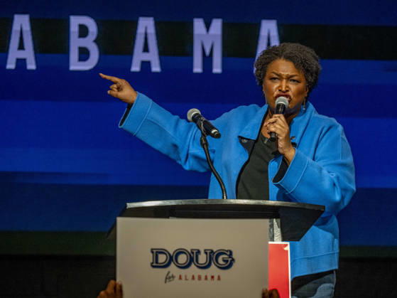 October 11, 2026, Huntsville, Alabama, USA: Political activist and former Georgia House of Representatives minority leader STACEY ABRAMS addresses a rally in support of Doug Jones candidacy for governor of Alabama. Huntsville USA - ZUMAd155 20261011_znp_d155_036 Copyright: xSuexDorfmanx