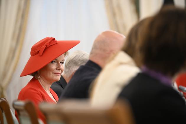 Queen Mathilde of Belgium pictured during a meeting on the official state visit of the Belgian King and Queen to Kazakhstan, on Monday 12 October 2026. The first State Visit of Belgium s royal couple in central Asia from 11 to 14 October 2026, aims to highlight bilateral cooperation in the economic, academic, and cultural fields.  JASPERxJACOBS 189530798