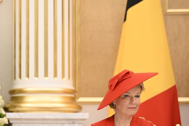Queen Mathilde of Belgium pictured at a bilateral meeting at the official state visit of the Belgian King and Queen to Kazakhstan, on Monday 12 October 2026. The first State Visit of Belgium s royal couple in central Asia from 11 to 14 October 2026, aims to highlight bilateral cooperation in the economic, academic, and cultural fields.  JASPERxJACOBS 189531854