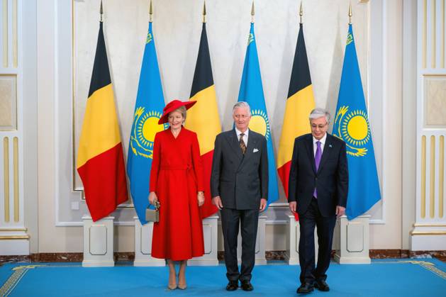 State Visit of King Philippe and Queen Mathilde to Kazakhstan (Day 2) ASTANA, KAZAKHSTAN - OCTOBER 12 : State Visit of King Philippe and Queen Mathilde to Kazakhstan (Day 2) : - Official welcoming ceremony at the Akorda Presidential Palace in the presence of Kassym-Jomart Tokaïev (President of Kazakhstan), on October 12, 2026 in Astana, Kazakhstan, 12 10 2026 Astana Kazakhstan  Copyright: xJasperxJacobsx