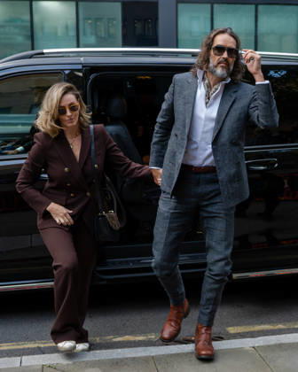 October 12, 2026, London, England, United Kingdom: Actor and comedian Russell BRAND arrives at Southwark Crown Court in London, United Kingdom, on October 12, 2026, as his trial begins on charges of rape, sexual assault and indecent assault. BRAND denies all the charges and has pleaded not guilty. London United Kingdom - ZUMAk172 20261012_zip_k172_022 Copyright: xThomasxKrychx