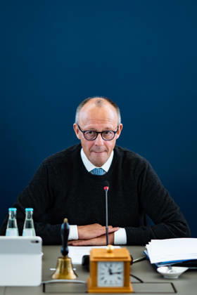 Bundeskanzler Friedrich Merz zu Beginn der Bundesvorstandssitzung im Rahmen der Präsidiumsklausur;Präsidiumsklausurtagung der CDU Deutschlands in Berlin, Oktober 2026, Berlin Berlin Deutschland Konrad-Adenauer-Haus