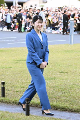 Princess Aiko in Aomori Pref. Japanese Princess Aiko arrives at Korekawa Archaeological Institution in Hachinohe in Aomori Prefecture, northeastern Japan, on Oct. 12, 2026.  A14AA0005630665P