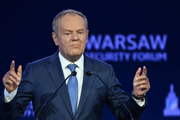 Warsaw Security Forum 2026 kicks off in Poland WARSAW, POLAND - OCTOBER 12: Prime Minister of Poland Donald Tusk delivers his opening address to delegates during the first day of the Warsaw Security Forum 2026 (WSF2026) in Warsaw, Poland, on October 12, 2026. The two-day international defense conference gathers regional leaders, NATO officials, and military commanders under this year s theme, United We Stand. Artur Widak Anadolu Warsaw Poland. Editorial use only. Please get in touch for any other usage.  Copyright: x2026xAnadoluxArturxWidakx