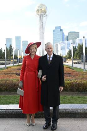 State Visit of King Philippe and Queen Mathilde to Kazakhstan (Day 2) ASTANA, KAZAKHSTAN - OCTOBER 12 : State Visit of King Philippe and Queen Mathilde to Kazakhstan (Day 2) : - Scene-Setting Photo in front of the Baiterek Tower, on October 12, 2026 in Astana, Kazakhstan, 12 10 2026 Astana Kazakhstan  Copyright: xDidierxLebrunx