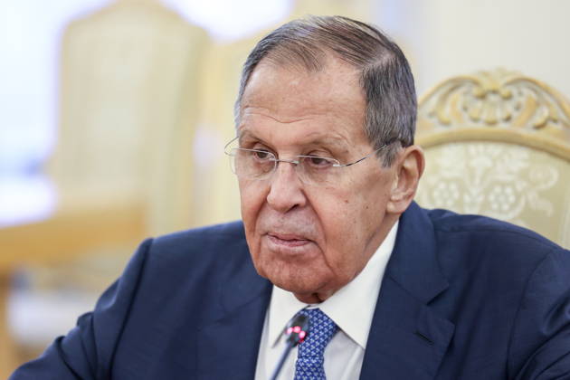 RUSSIA, MOSCOW - OCTOBER 12, 2026: Sergei Lavrov, Russia s Foreign Minister, attends a meeting with Youssef Rajji, Lebanon s Minister of Foreign Affairs and Emigrants, at the Reception House of the Foreign Ministry. Artyom Geodakyan TASS  99172877