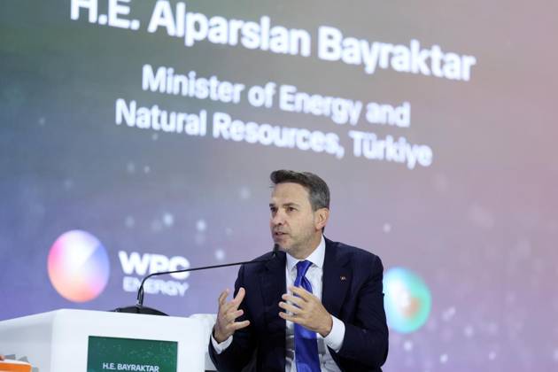25th World Petroleum Council Energy Congress in Riyadh RIYADH, SAUDI ARABIA - OCTOBER 12: (----EDITORIAL USE ONLY - MANDATORY CREDIT - TURKISH MINISTRY OF ENERGY AND NATURAL SOURCES HANDOUT - NO MARKETING NO ADVERTISING CAMPAIGNS - DISTRIBUTED AS A SERVICE TO CLIENTS----) Turkish Minister of Energy and Natural Resources Alparslan Bayraktar delivers a speech during the 25th World Petroleum Council Energy Congress (WPC Energy Congress) in Riyadh, Saudi Arabia, on October 12, 2026. Turkish Ministry of Energy and Natural Resources Anadolu Riyadh Saudi Arabia. Editorial use only. Please get in touch for any other usage.  Copyright: x2026xAnadoluxTurkishxMinistryxofxEnergyxandxNaturalxResourcesx