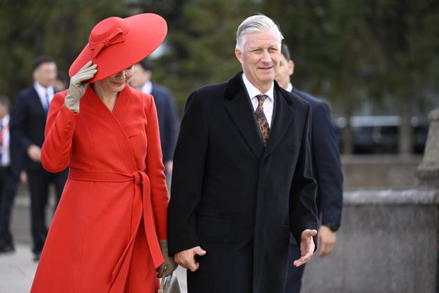 Queen Mathilde of Belgium and King Philippe - Filip of Belgium pictured during the official state visit of the Belgian King and Queen to Kazakhstan, on Monday 12 October 2026. The first State Visit of Belgium s royal couple in central Asia from 11 to 14 October 2026, aims to highlight bilateral cooperation in the economic, academic, and cultural fields.  JASPERxJACOBS 189540004