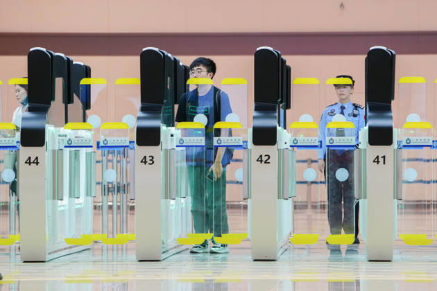 HONG KONG-DAILY HUANGGANG-PORT-OPENING Passengers arrive in Hong Kong through the redeveloped Huanggang Port on October 12, 2026, the first day of operations under the new collaborative inspection and joint clearance system. (Photo by Zulu Lo TMHK via Nexpher Images) Hong Kong